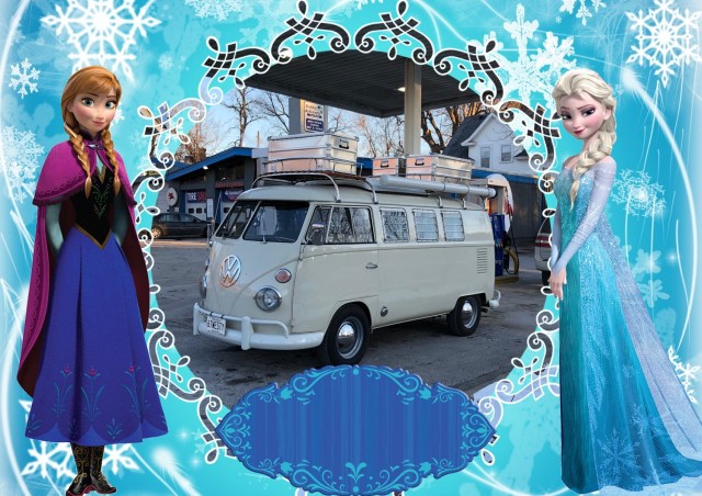 frozen image with bus